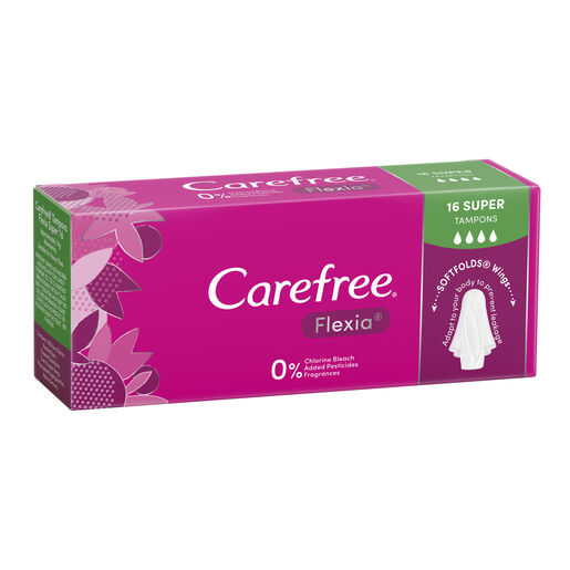 Carefree Flexia Tampons Super 16 Pack
