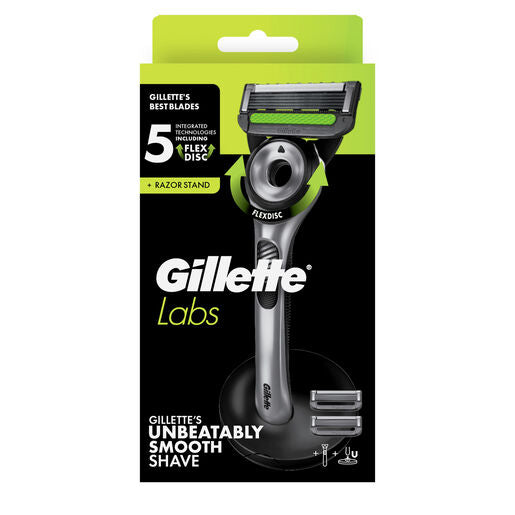 Gillette Labs Exfoliating Razor with Magnetic Stand + 2 Blade Refills