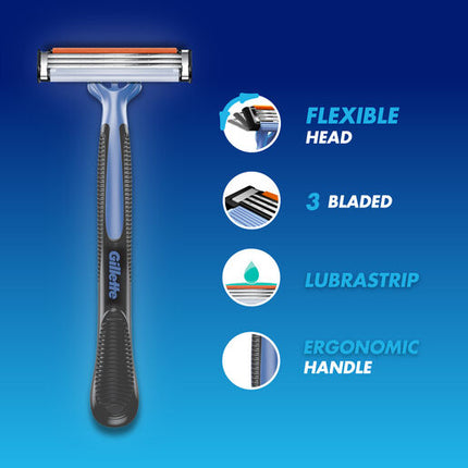 Gillette Blue3 Disposable Shaving Razor 4 Pack
