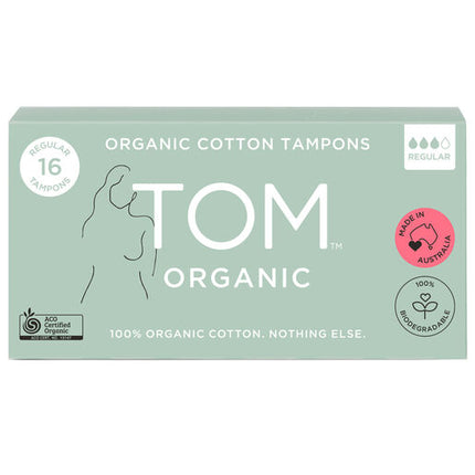 Tom Organic Tampons Regular 16 Pack