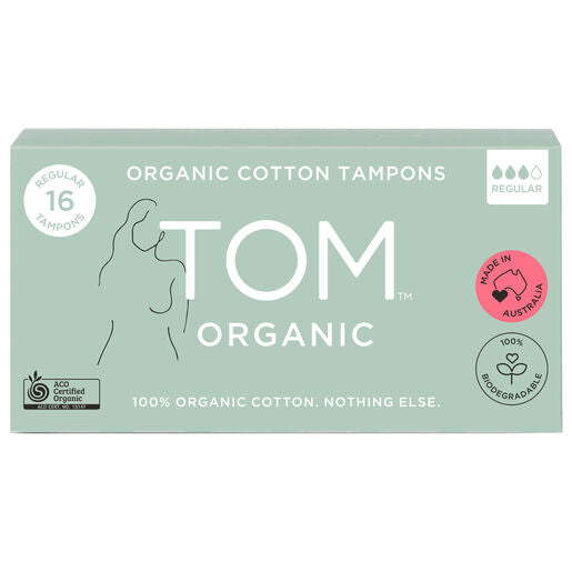 Tom Organic Tampons Regular 16 Pack