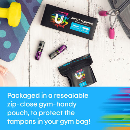 U By Kotex Regular Sports Tampons 16 Pack