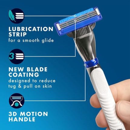 Gillette Mach3 Turbo 3D Replacement Cartridges 4 Pack