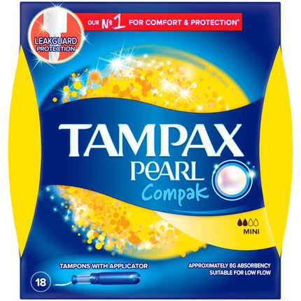 Tampax Pearl Compak Tampons Regular 18 Pack