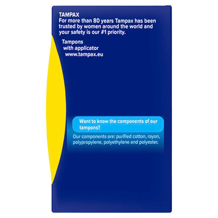 Tampax Pearl Compak Tampons Regular 18 Pack