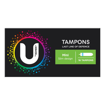 U By Kotex Mini Slim Tampons 16 Pack