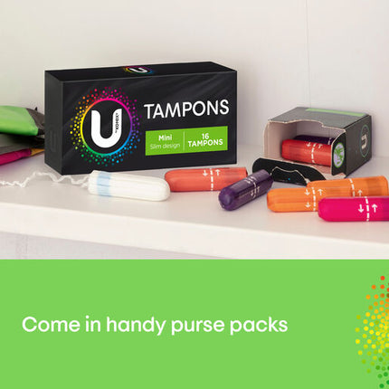 U By Kotex Mini Slim Tampons 16 Pack