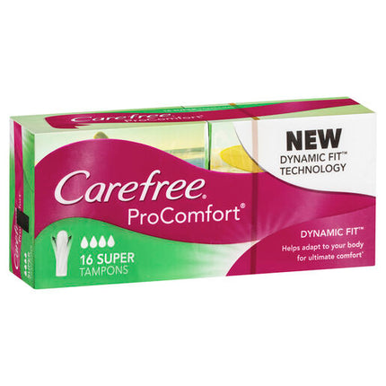 Carefree ProComfort Tampons Super 16 Pack