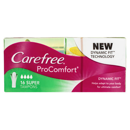 Carefree ProComfort Tampons Super 16 Pack