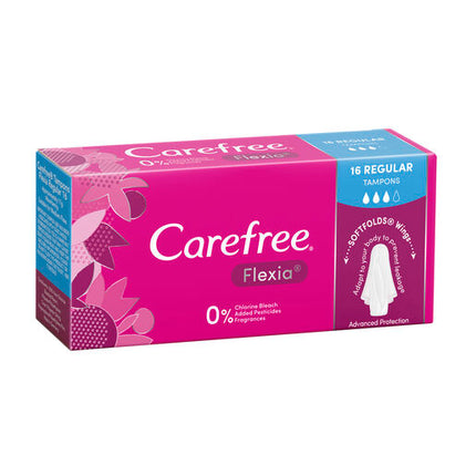 Carefree Flexia Tampons Regular 16 Pack