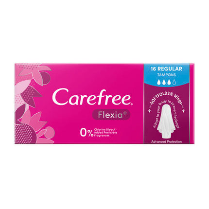 Carefree Flexia Tampons Regular 16 Pack