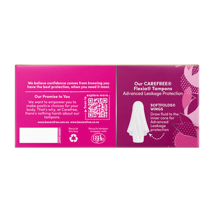 Carefree Flexia Tampons Regular 16 Pack