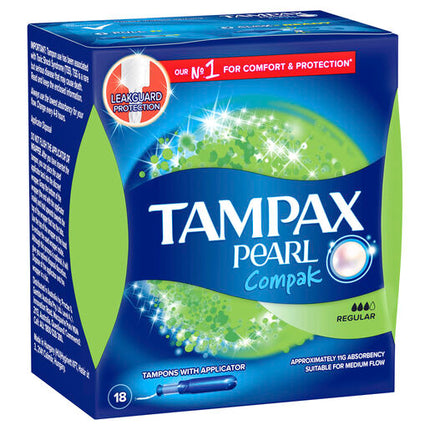 Tampax Pearl Compak Tampons Super 18 Pack
