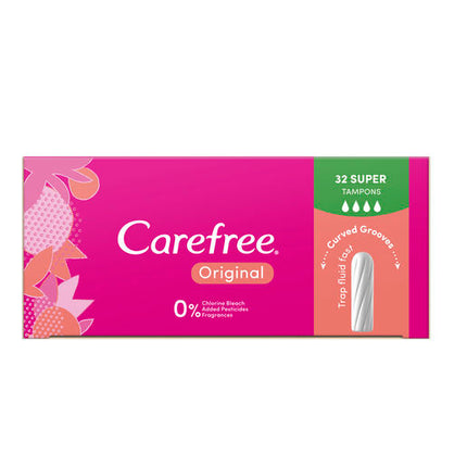 Carefree Original Tampons Super 32 Pack