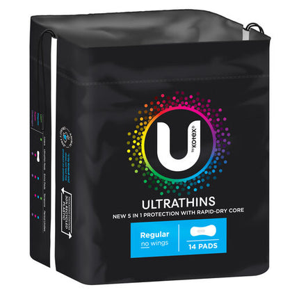 U By Kotex Regular Ultrathins Pads 14 Pack