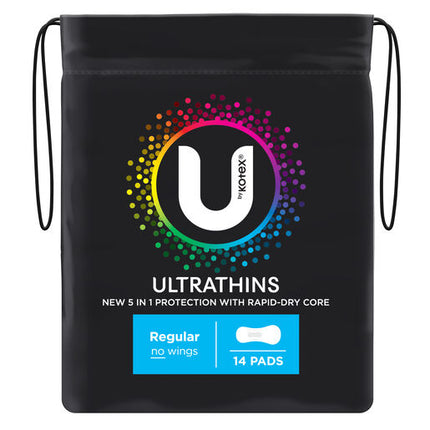 U By Kotex Regular Ultrathins Pads 14 Pack