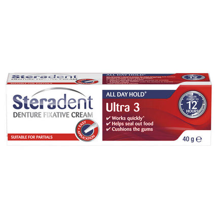 Steradent Ultra 3 Denture Fixative Cream 40g
