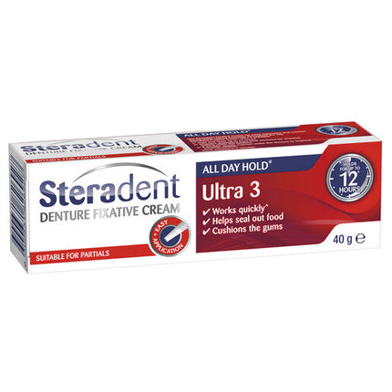 Steradent Ultra 3 Denture Fixative Cream 40g