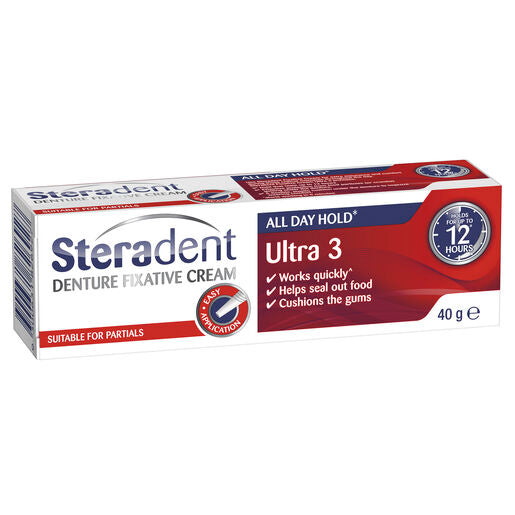 Steradent Ultra 3 Denture Fixative Cream 40g