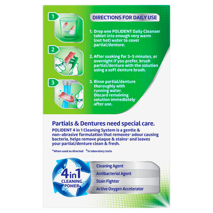 Polident 3 Minute Daily Cleanser 36 Tablets