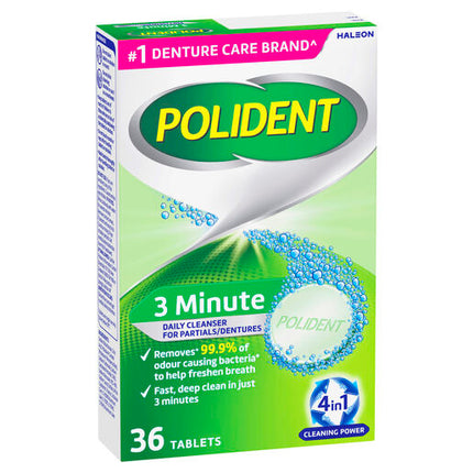 Polident 3 Minute Daily Cleanser 36 Tablets