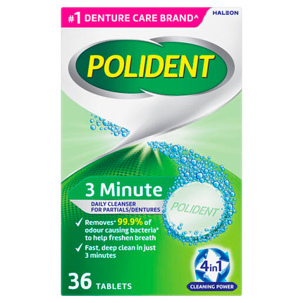 Polident 3 Minute Daily Cleanser 36 Tablets