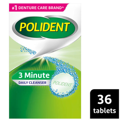 Polident 3 Minute Daily Cleanser 36 Tablets