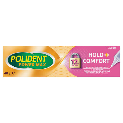 Polident Max Hold + Comfort Adhesive Cream 40g