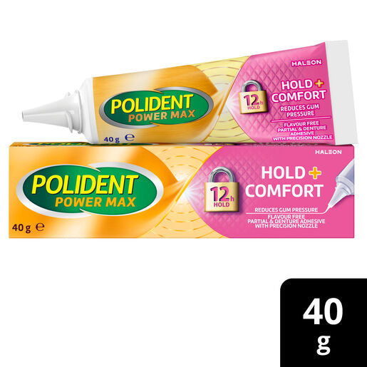 Polident Max Hold + Comfort Adhesive Cream 40g