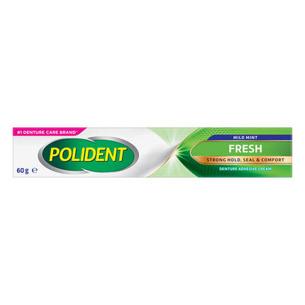 Polident Denture Adhesive Cream Fresh Mint 60g