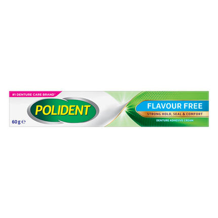Polident Denture Adhesive Cream Flavour Free 60g