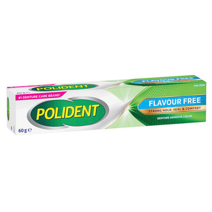 Polident Denture Adhesive Cream Flavour Free 60g
