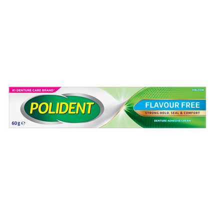 Polident Denture Adhesive Cream Flavour Free 60g