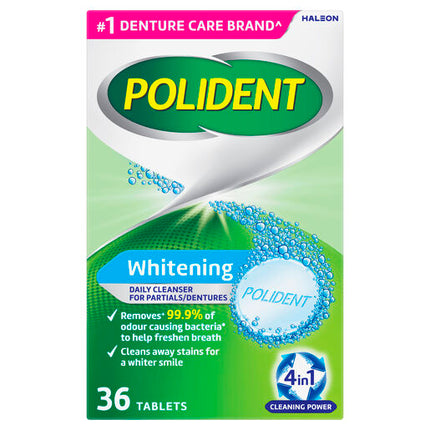 Polident Whitening Daily Cleanser 36 Tablets