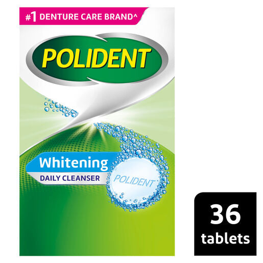 Polident Whitening Daily Cleanser 36 Tablets