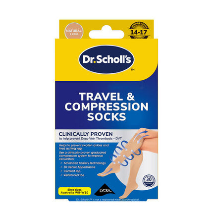 Scholl Flight Socks Ladies Beige 8-10