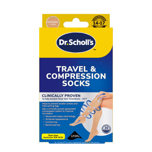 Scholl Flight Socks Ladies Beige 8-10