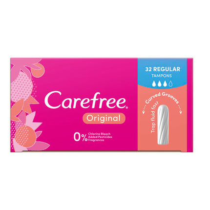 Carefree Original Regular Tampons 32 pack