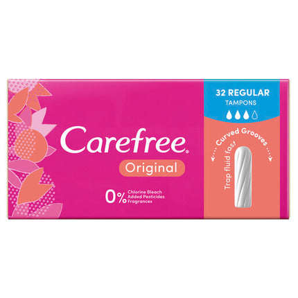 Carefree Original Regular Tampons 32 pack