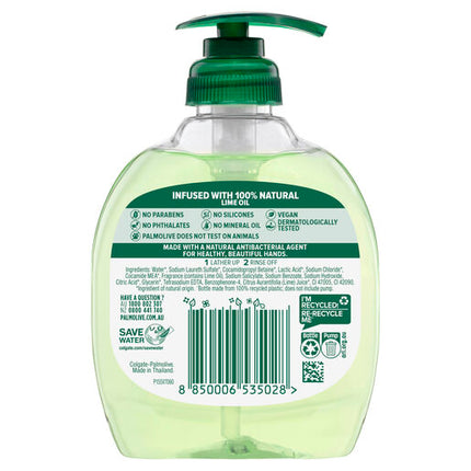 Palmolive Antibacterial Odour Neutralising Liquid Hand Wash Lime Pump 250mL