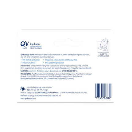 Ego QV Face Lip Balm Spf 30 15g