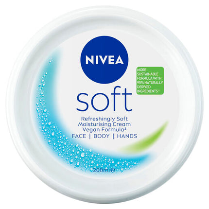 Nivea Soft Moisturising Cream with Vitamin E & Jojoba Oil 200mL