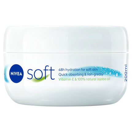 Nivea Soft Moisturising Cream with Vitamin E & Jojoba Oil 200mL