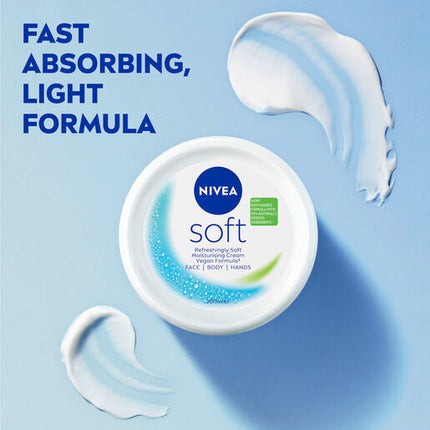 Nivea Soft Moisturising Cream with Vitamin E & Jojoba Oil 200mL