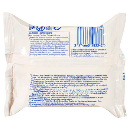 Johnson's Facial Cleansing Wipes Refreshing 25 (Pink)