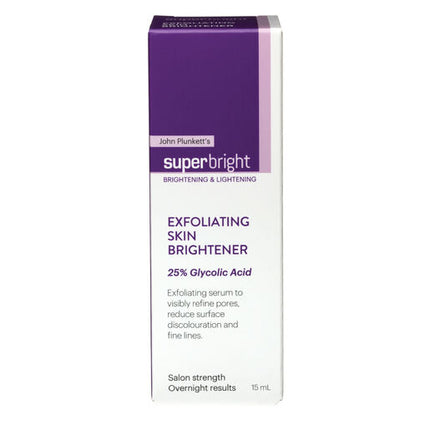 John Plunkett's SuperBright Exfoliating Skin Brightener Glyco Peel Serum 15mL