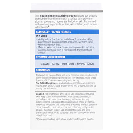 Neutrogena Visible Repair Retinol Regenerating Cream 50g