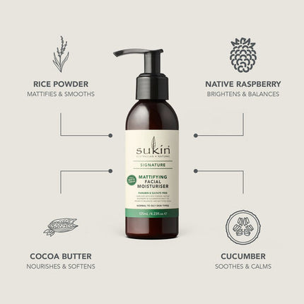 Sukin Signature Mattifying Facial Moisturiser 125ml