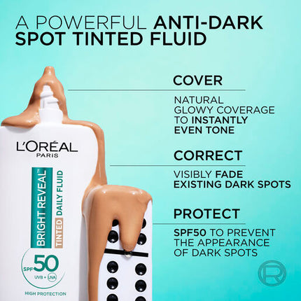 L’Oréal Paris Bright Reveal Tinted Daily Fluid SPF 50 Medium