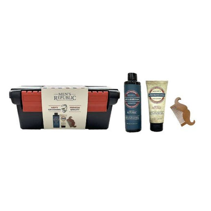 Men's Republic 4 Piece Grooming Kit Tool Case